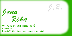 jeno riha business card